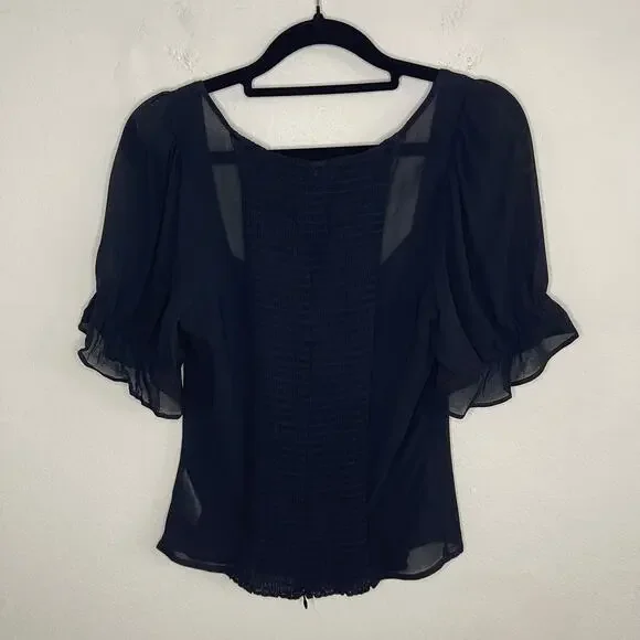 Reformation Delevan Top in Black - Size 6 - Picture 4 of 6
